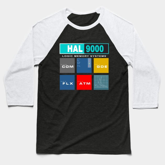 The HAL 9000 supercomputer Baseball T-Shirt by TVmovies